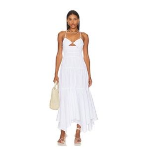 Elegant White Midi Dress
